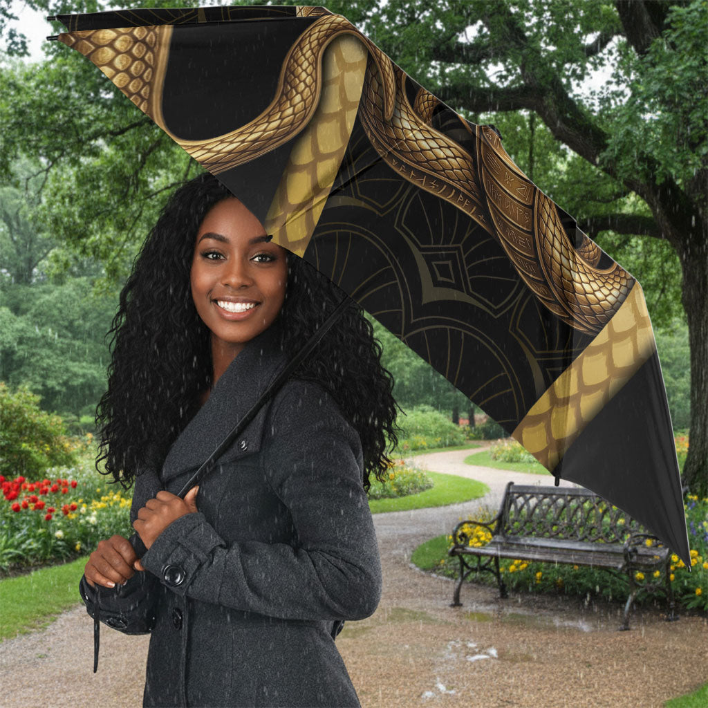 Egypt Uraeus Umbrella Gold Cobra Luxury Style