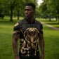 Egypt Uraeus Zipper Polo Shirt Gold Cobra Luxury Style