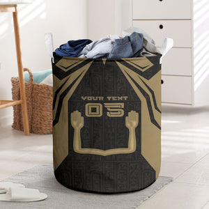 Custom Egypt KA Laundry Basket Gold Symbol Hieroglyphic Texture