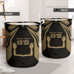 Custom Egypt KA Laundry Basket Gold Symbol Hieroglyphic Texture