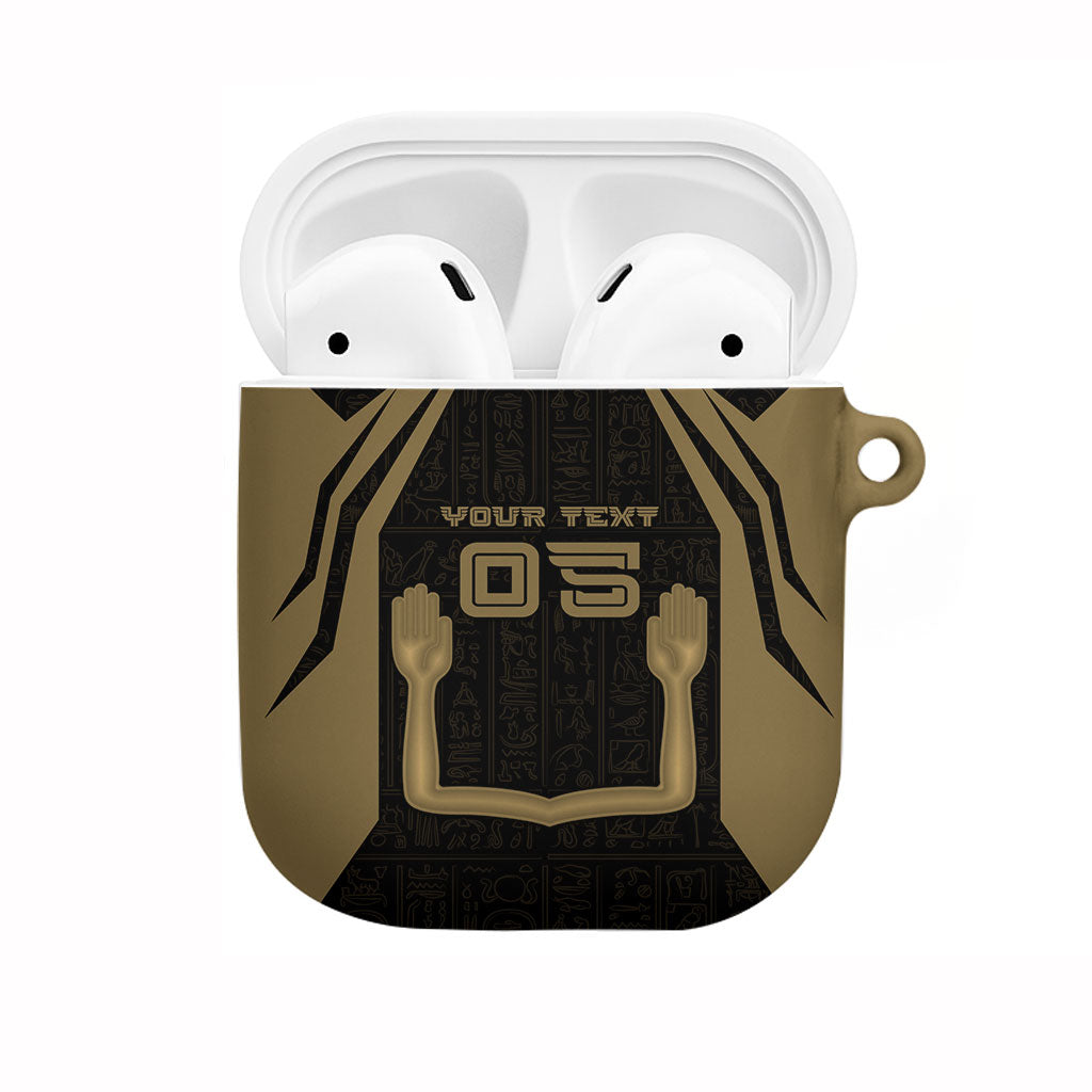 Custom Egypt KA AirPods Case Gold Symbol Hieroglyphic Texture