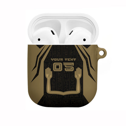 Custom Egypt KA AirPods Case Gold Symbol Hieroglyphic Texture