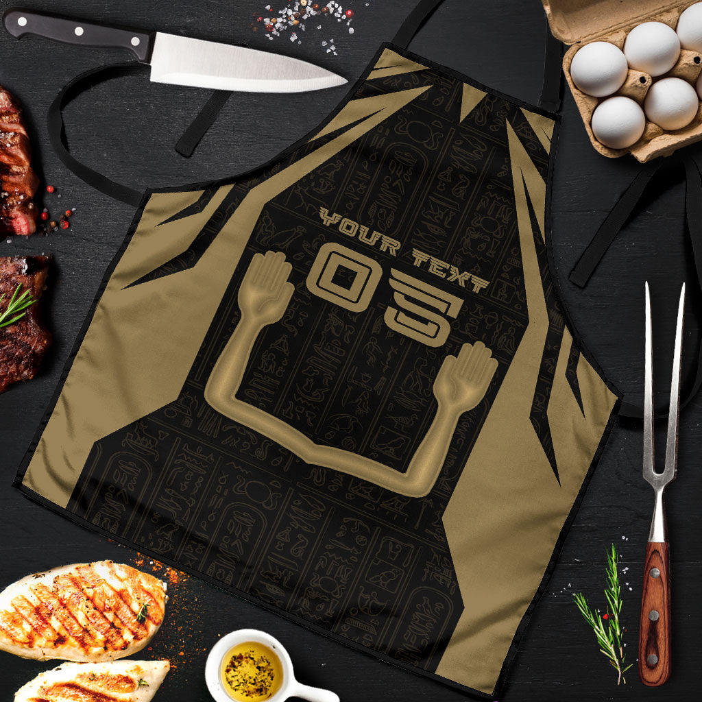 Custom Egypt KA Apron Gold Symbol Hieroglyphic Texture