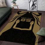 Custom Egypt KA Area Rug Gold Symbol Hieroglyphic Texture