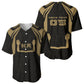 Custom Egypt KA Baseball Jersey Gold Symbol Hieroglyphic Texture