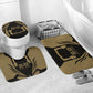 Custom Egypt KA Bathroom Set Gold Symbol Hieroglyphic Texture