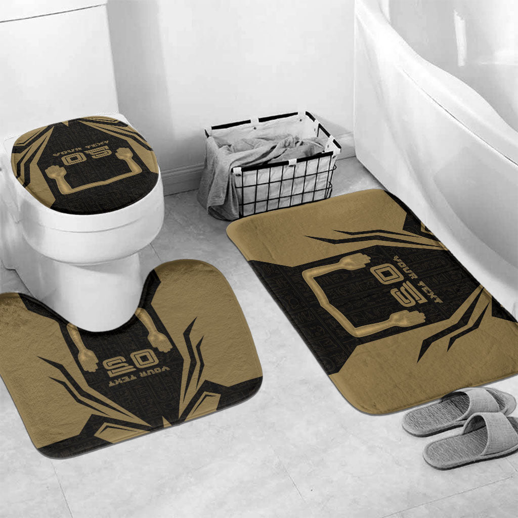 Custom Egypt KA Bathroom Set Gold Symbol Hieroglyphic Texture