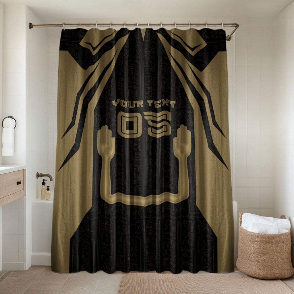 Custom Egypt KA Bathroom Set Gold Symbol Hieroglyphic Texture