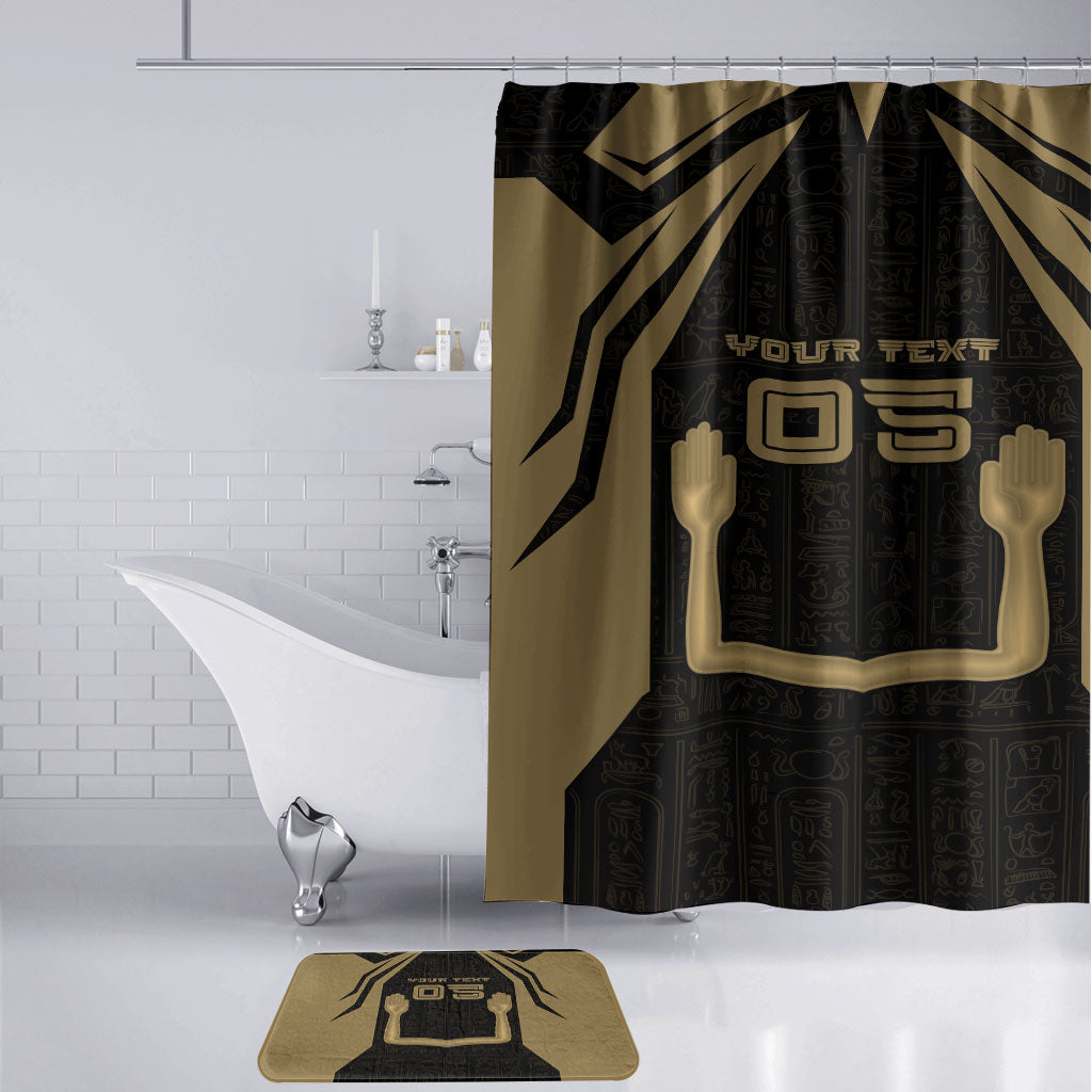 Custom Egypt KA Bathroom Set Gold Symbol Hieroglyphic Texture