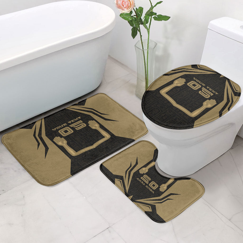 Custom Egypt KA Bathroom Set Gold Symbol Hieroglyphic Texture