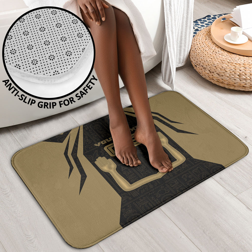 Custom Egypt KA Bathroom Set Gold Symbol Hieroglyphic Texture