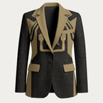 Custom Egypt KA Blazer Gold Symbol Hieroglyphic Texture