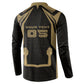 Custom Egypt KA Button Sweatshirt Gold Symbol Hieroglyphic Texture