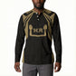 Custom Egypt KA Button Sweatshirt Gold Symbol Hieroglyphic Texture