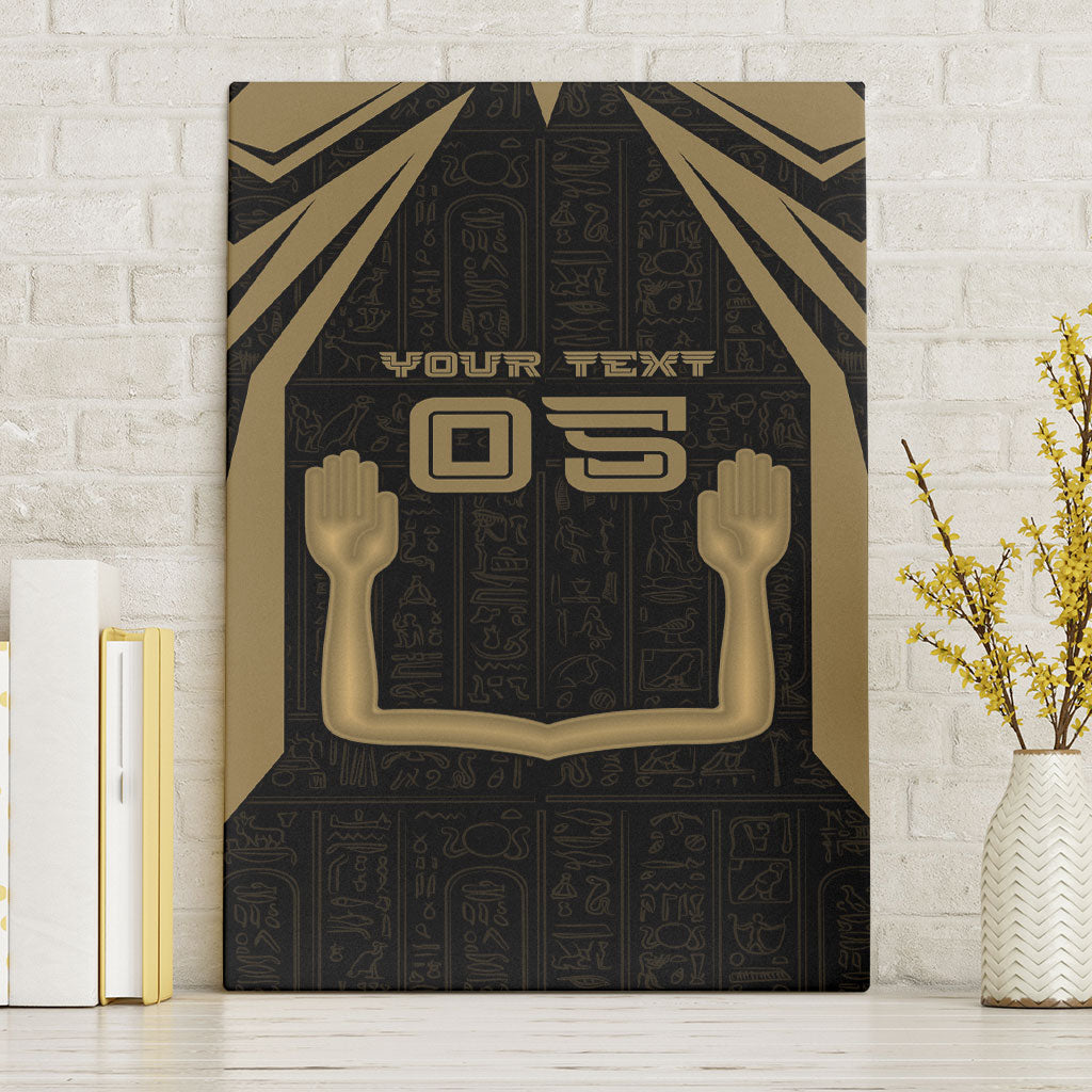 Custom Egypt KA Canvas Wall Art Gold Symbol Hieroglyphic Texture