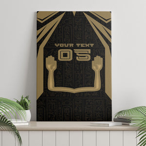 Custom Egypt KA Canvas Wall Art Gold Symbol Hieroglyphic Texture