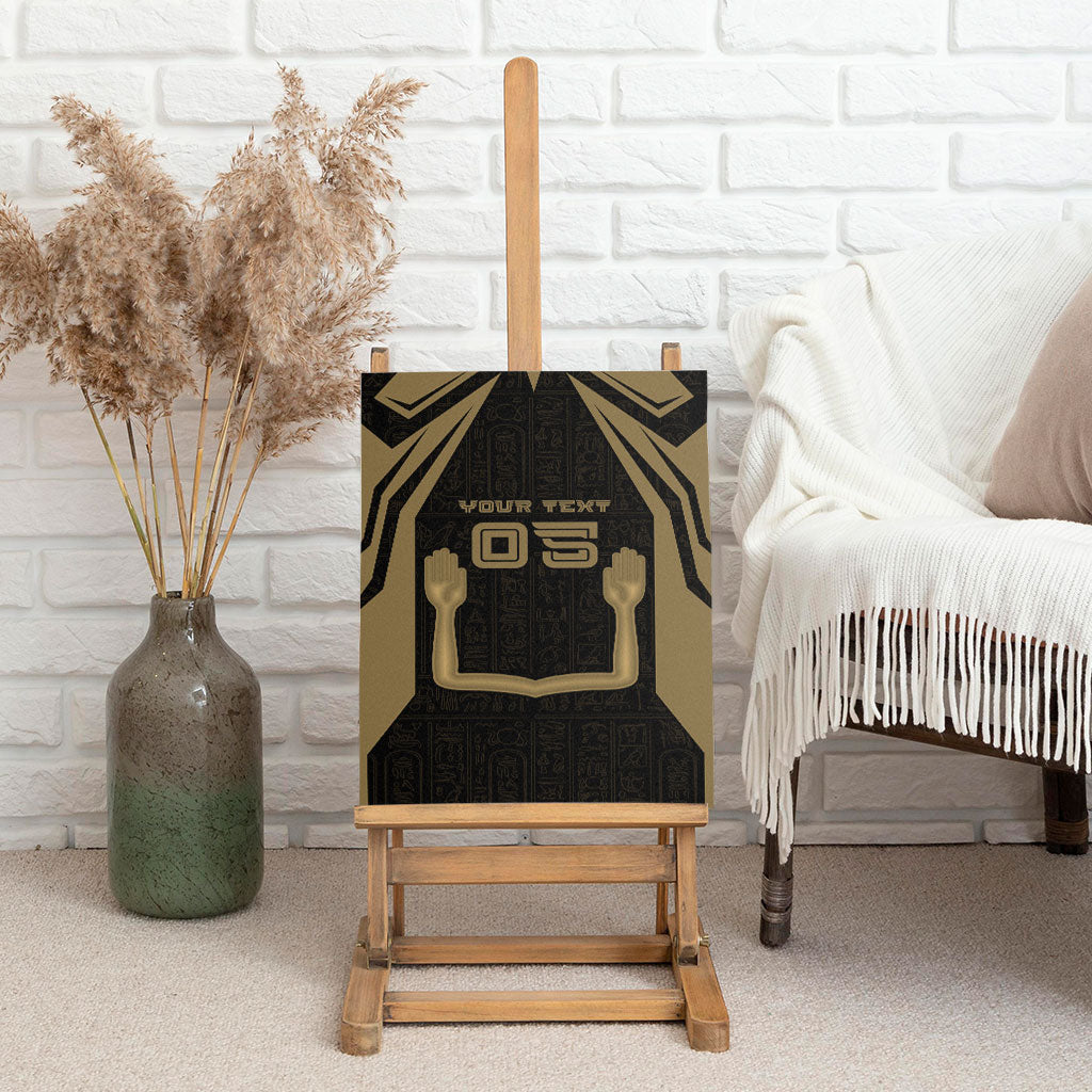 Custom Egypt KA Canvas Wall Art Gold Symbol Hieroglyphic Texture