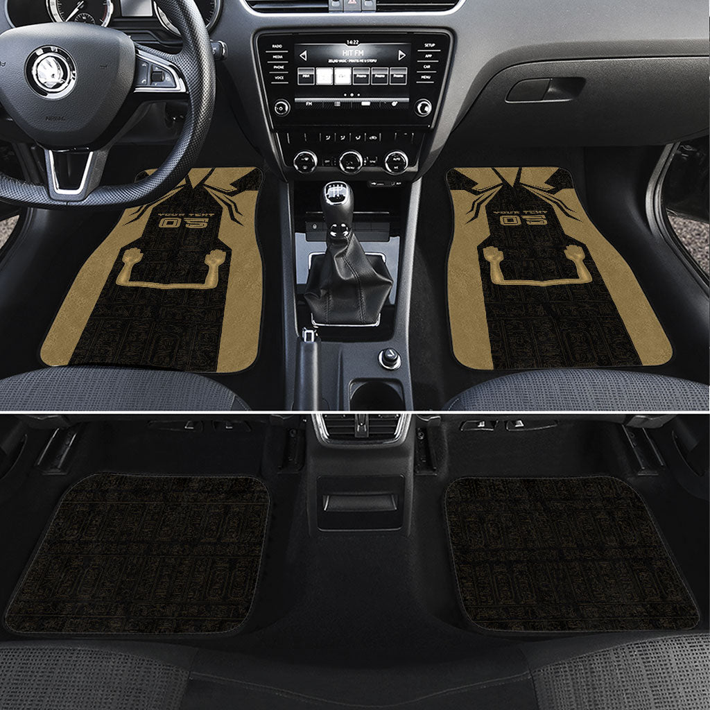 Custom Egypt KA Car Mats Gold Symbol Hieroglyphic Texture