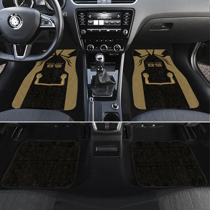 Custom Egypt KA Car Mats Gold Symbol Hieroglyphic Texture