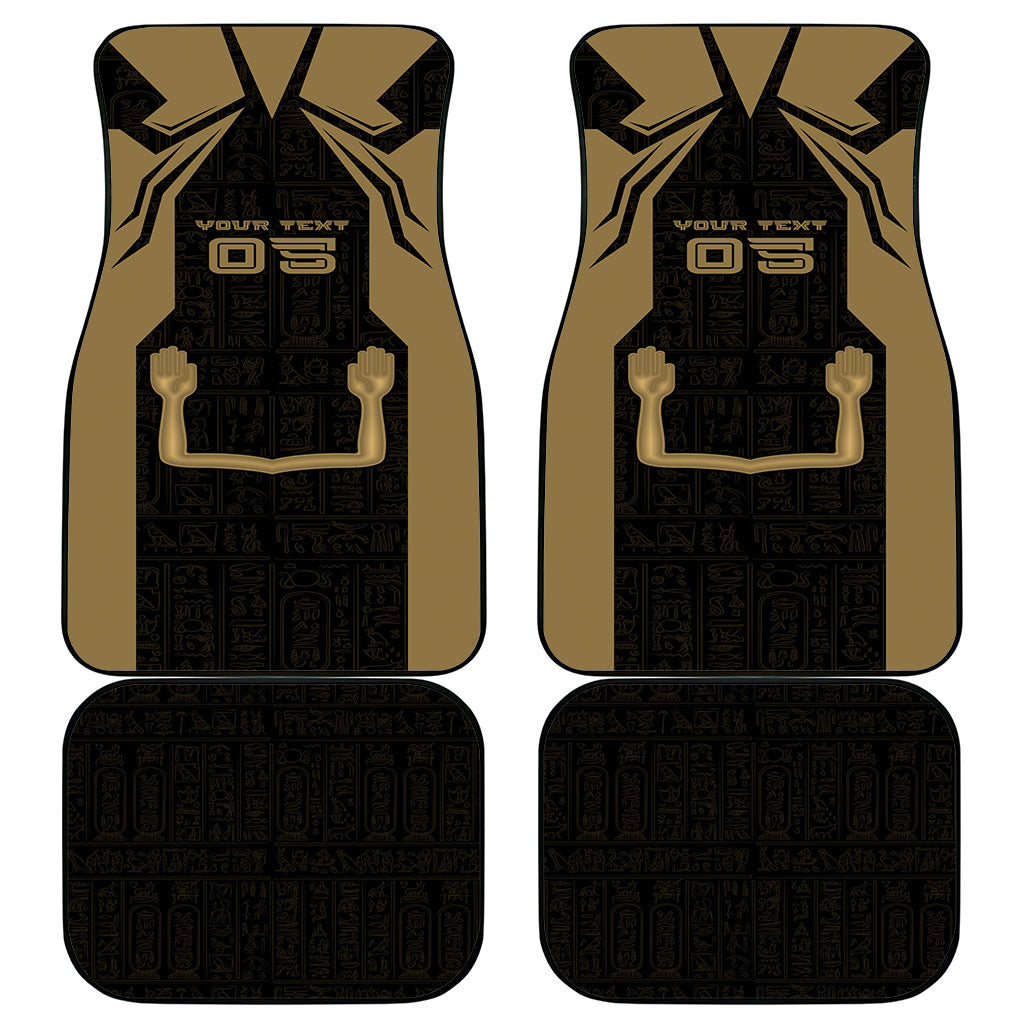 Custom Egypt KA Car Mats Gold Symbol Hieroglyphic Texture