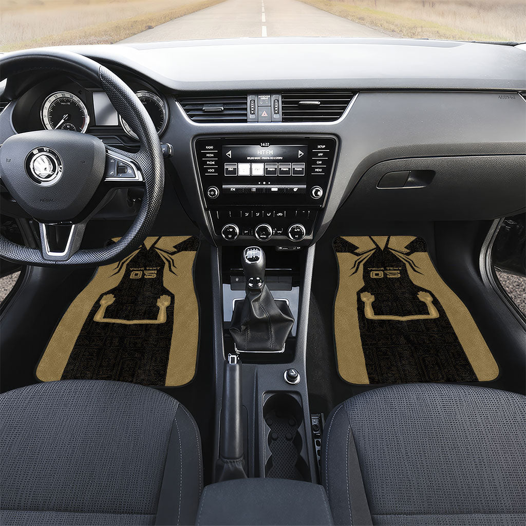 Custom Egypt KA Car Mats Gold Symbol Hieroglyphic Texture