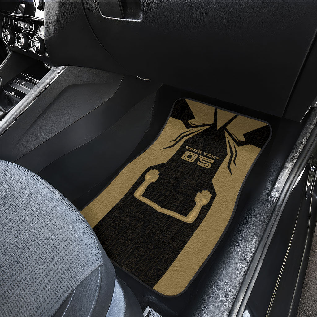 Custom Egypt KA Car Mats Gold Symbol Hieroglyphic Texture