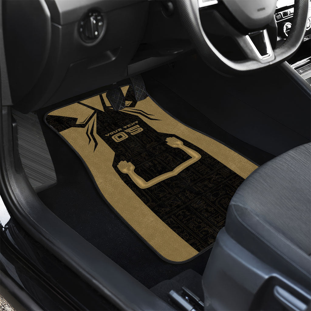 Custom Egypt KA Car Mats Gold Symbol Hieroglyphic Texture