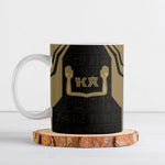 Custom Egypt KA Ceramic Mug Gold Symbol Hieroglyphic Texture