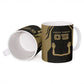 Custom Egypt KA Ceramic Mug Gold Symbol Hieroglyphic Texture