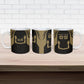 Custom Egypt KA Ceramic Mug Gold Symbol Hieroglyphic Texture