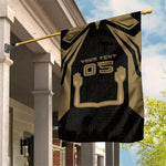 Custom Egypt KA Garden Flag Gold Symbol Hieroglyphic Texture