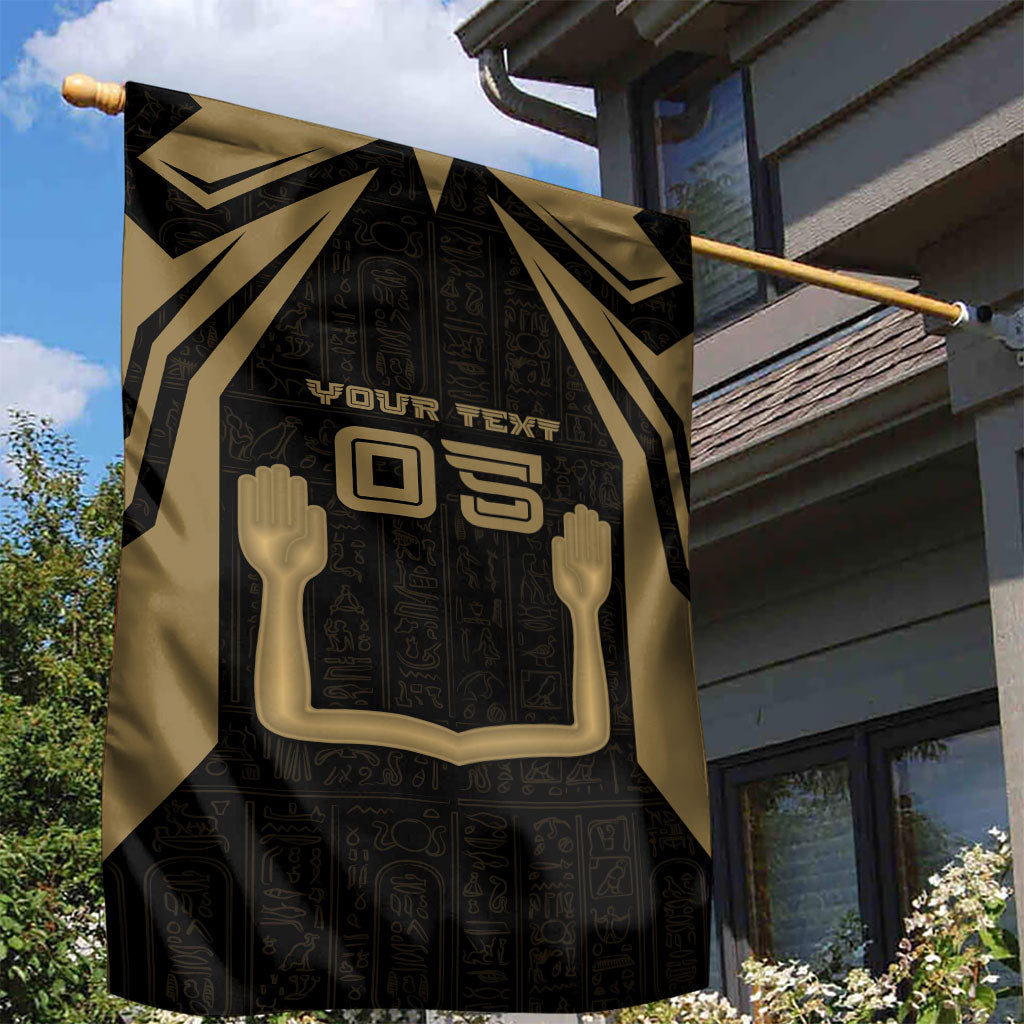Custom Egypt KA Garden Flag Gold Symbol Hieroglyphic Texture