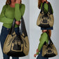 Custom Egypt KA Grocery Bag Gold Symbol Hieroglyphic Texture