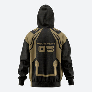 Custom Egypt KA Hoodie Gold Symbol Hieroglyphic Texture