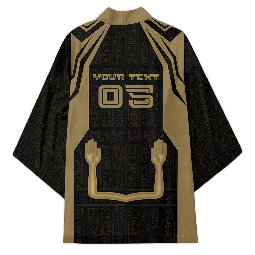 Custom Egypt KA Kimono Gold Symbol Hieroglyphic Texture
