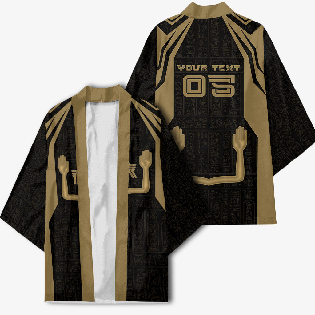 Custom Egypt KA Kimono Gold Symbol Hieroglyphic Texture