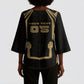 Custom Egypt KA Kimono Sleeve Blouse Gold Symbol Hieroglyphic Texture