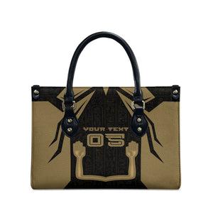 Custom Egypt KA Leather Bag Gold Symbol Hieroglyphic Texture