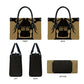 Custom Egypt KA Leather Bag Gold Symbol Hieroglyphic Texture