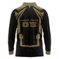 Custom Egypt KA Long Sleeve Polo Shirt Gold Symbol Hieroglyphic Texture