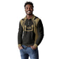 Custom Egypt KA Long Sleeve Polo Shirt Gold Symbol Hieroglyphic Texture
