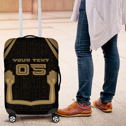Custom Egypt KA Luggage Cover Gold Symbol Hieroglyphic Texture