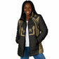 Custom Egypt KA Padded Jacket Gold Symbol Hieroglyphic Texture