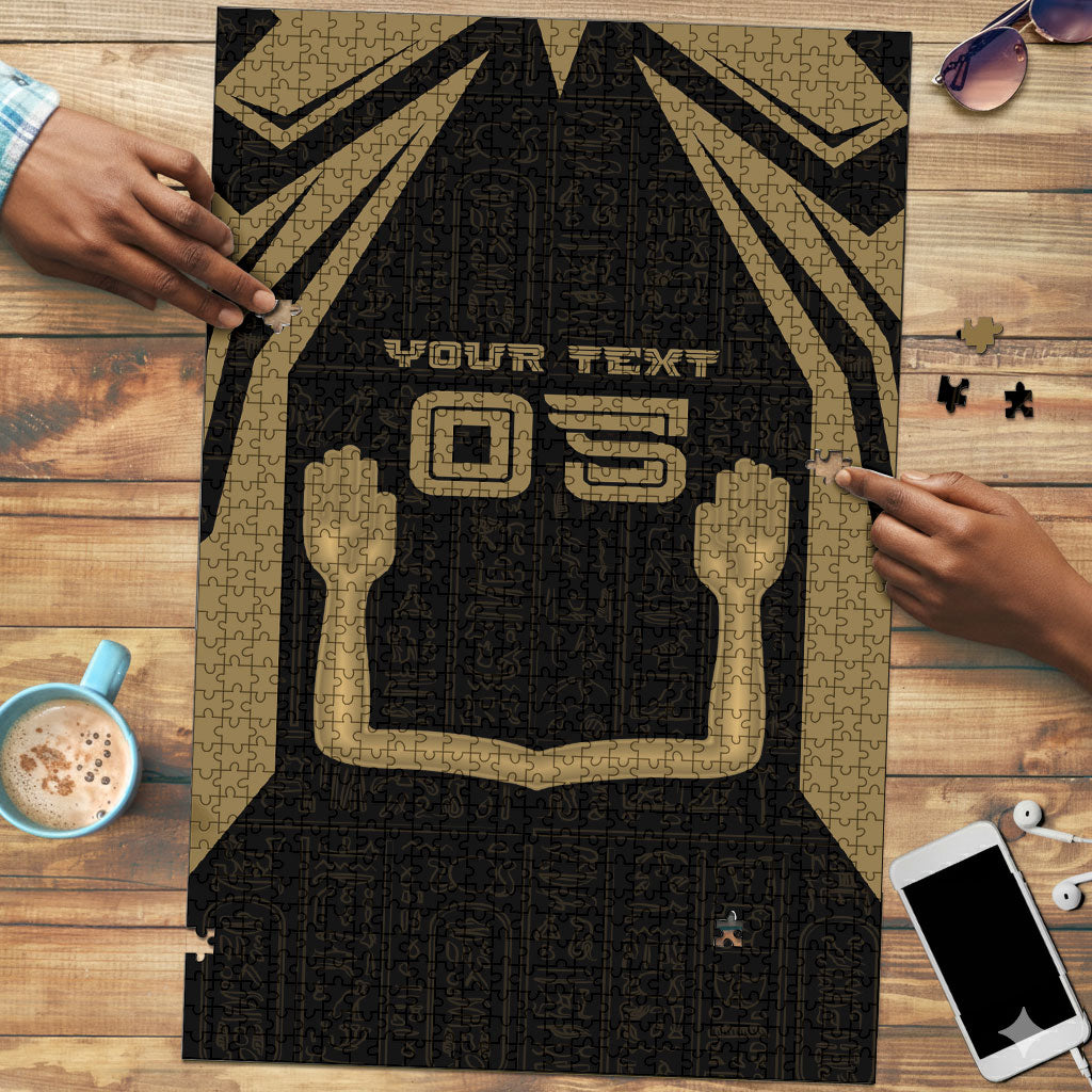Custom Egypt KA Puzzle Gold Symbol Hieroglyphic Texture