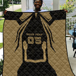 Custom Egypt KA Quilt Gold Symbol Hieroglyphic Texture