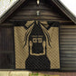 Custom Egypt KA Quilt Gold Symbol Hieroglyphic Texture