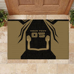 Custom Egypt KA Rubber Doormat Gold Symbol Hieroglyphic Texture