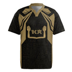 Custom Egypt KA Rugby Jersey Gold Symbol Hieroglyphic Texture