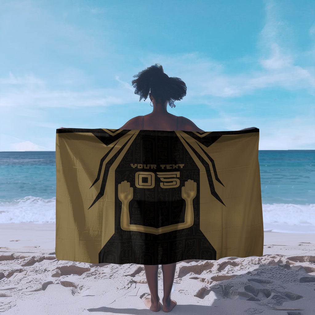 Custom Egypt KA Sarong Gold Symbol Hieroglyphic Texture