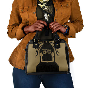 Custom Egypt KA Shoulder Handbag Gold Symbol Hieroglyphic Texture